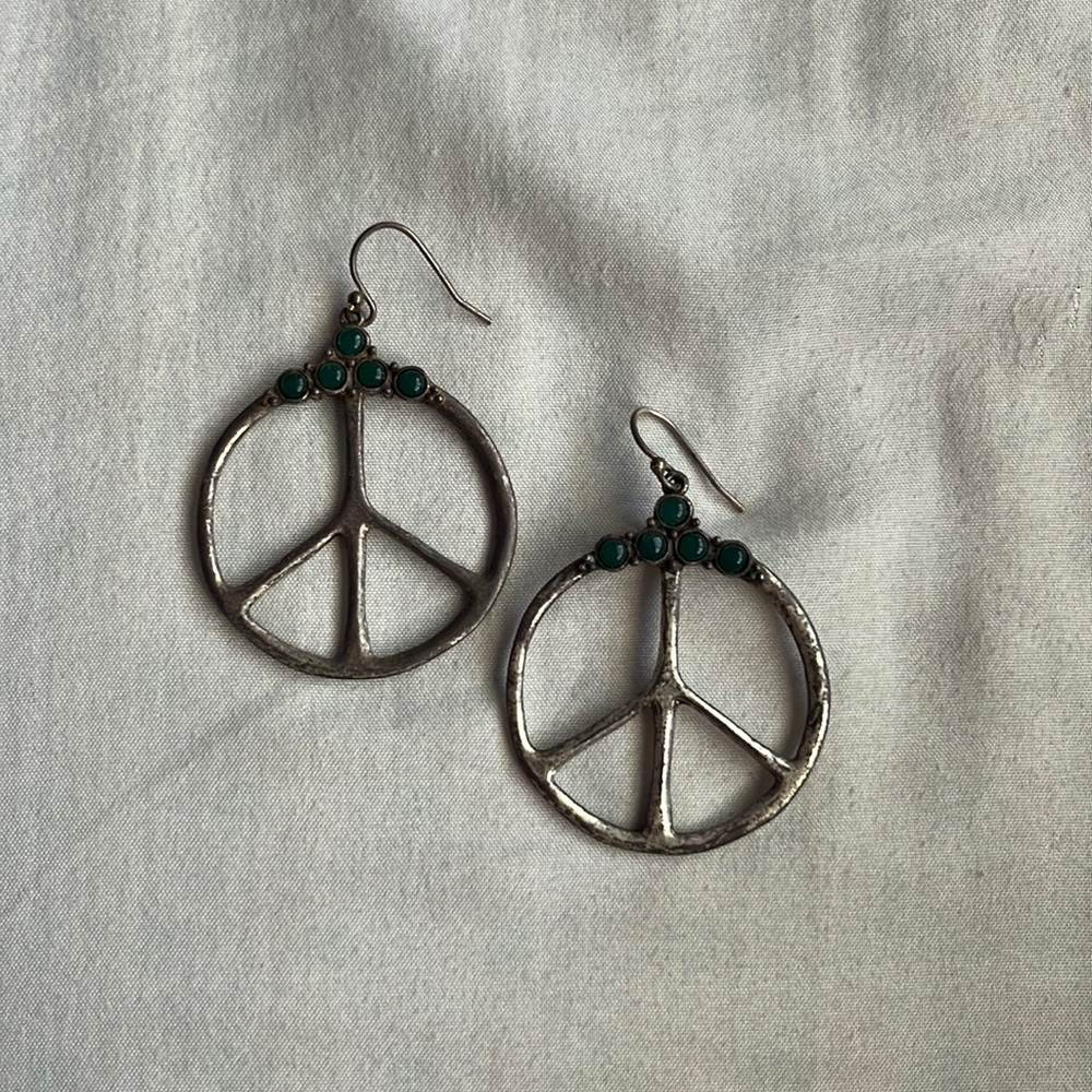 Boho Peace Sign Earrings